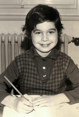 Fausta Bianchi - sul banco di scuola elementare